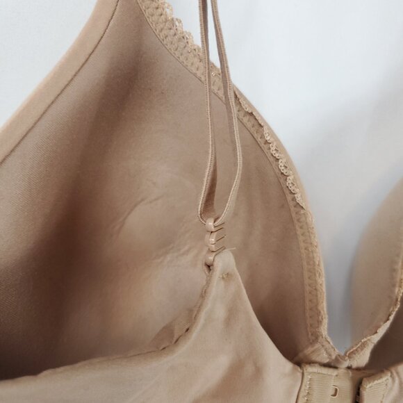 Victoria's Secret Beige Laced Edge Womens Wired Adjustable Back Bra Sz 36C - Picture 7 of 10